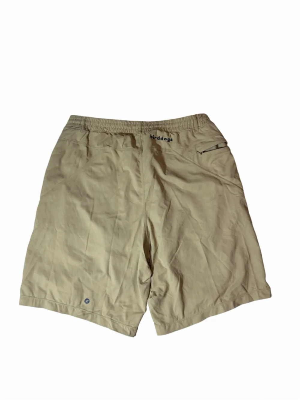 Birddogs The Boom Mens XL Long Khaki Athletic Shorts Built In Liner